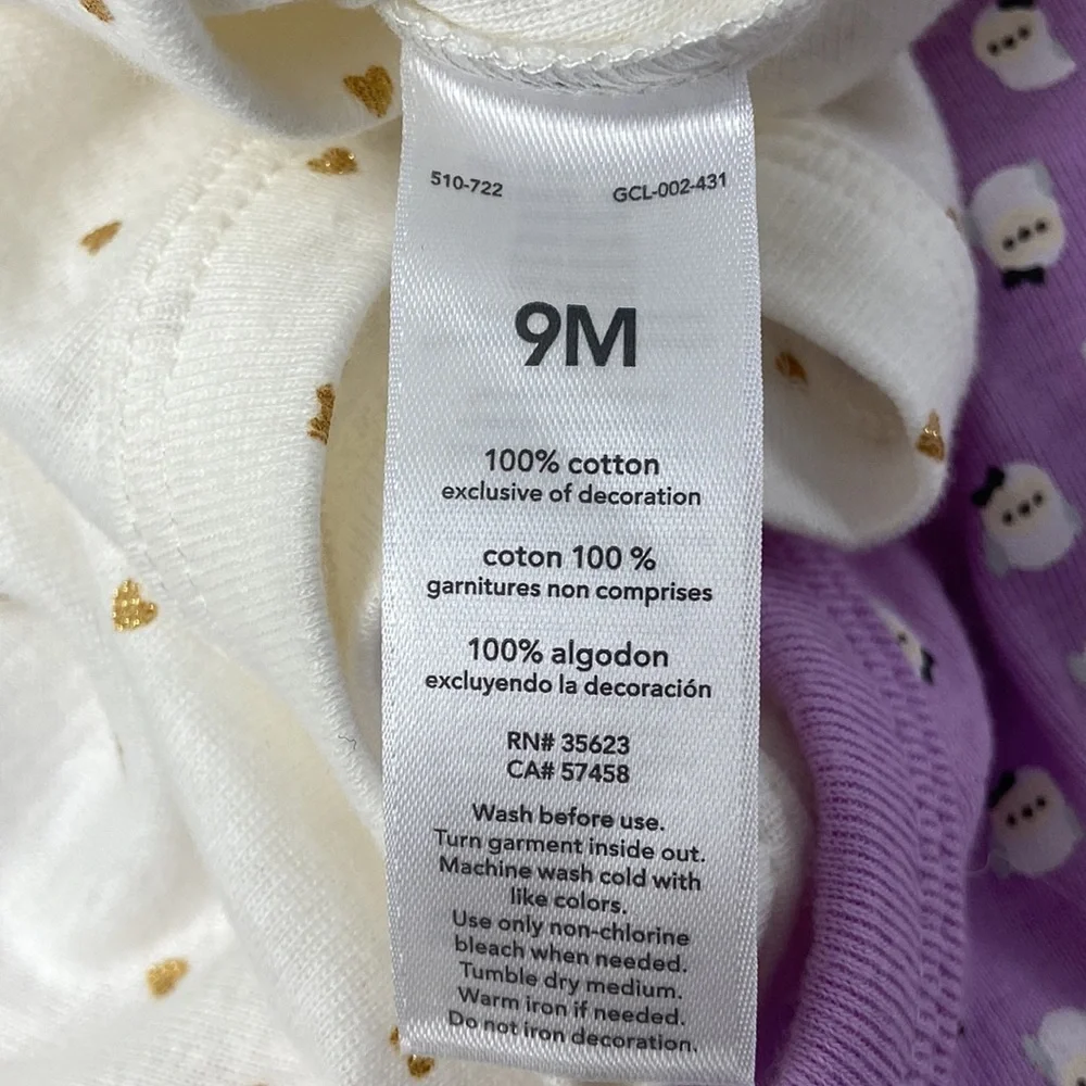 NWT Three (3) long-sleeve bodysuits Just One You by Carter’s nine months